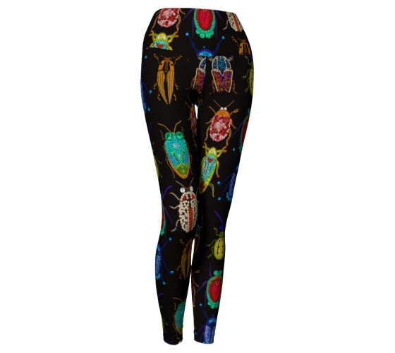 LEGGING NOIR INSECTES COLORÉS