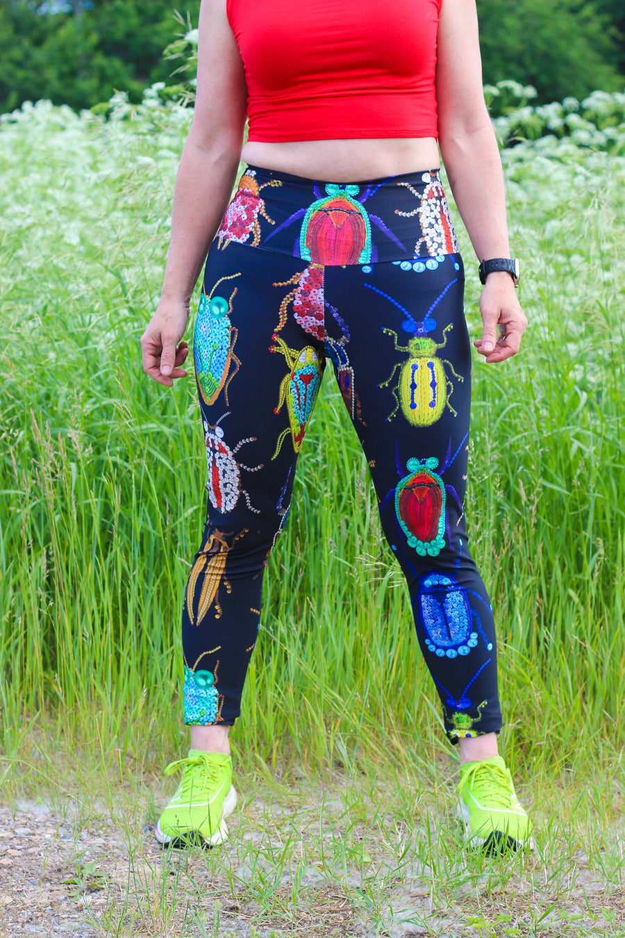 LEGGING NOIR INSECTES COLORÉS