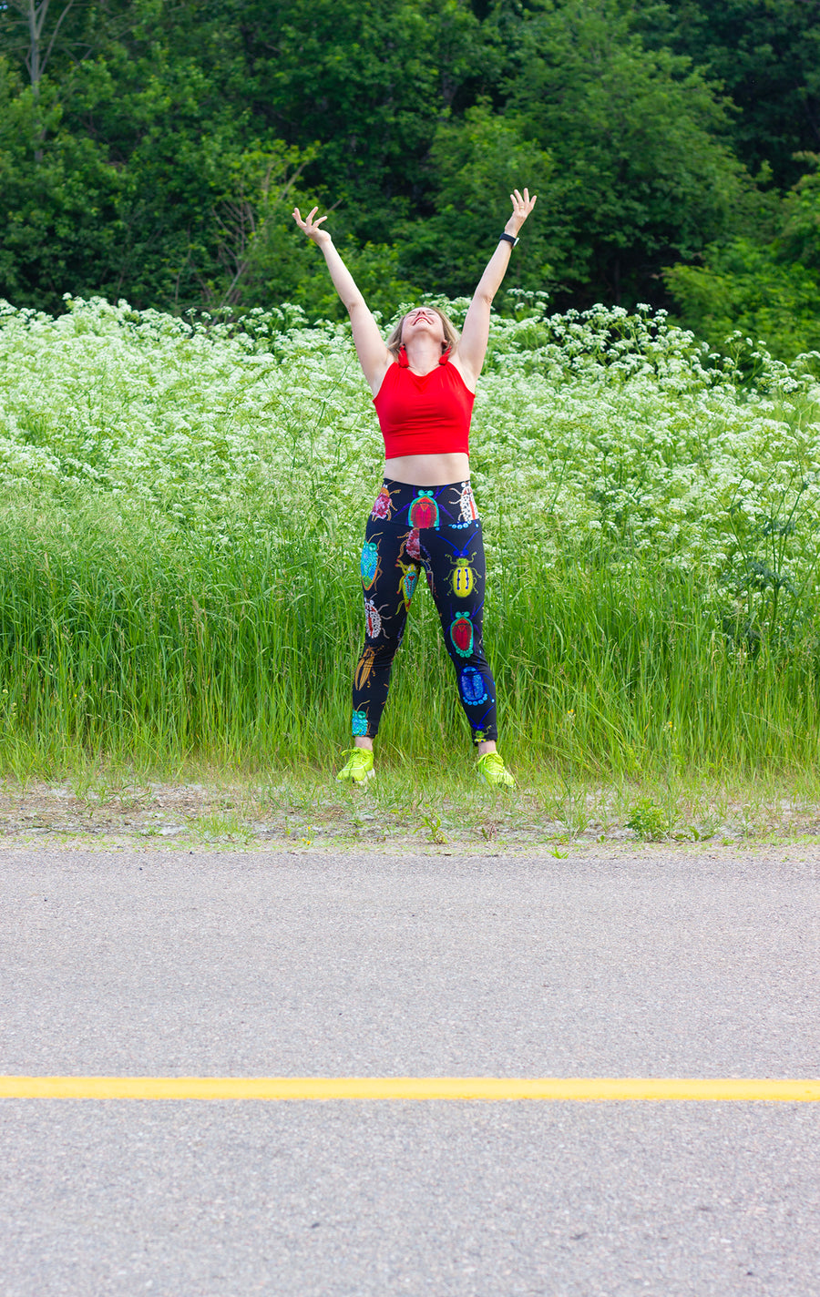 LEGGING NOIR INSECTES COLORÉS