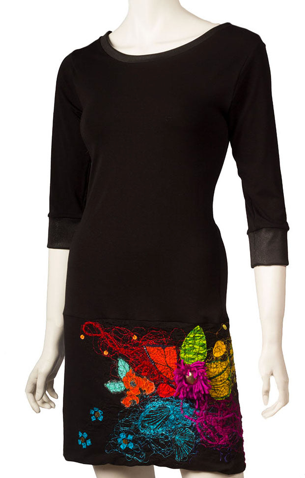 ROBE-TUNIQUE MANCHES MI-LONGUES