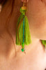 BOUCLE D'OREILLE VERTE ET TURQUOISE