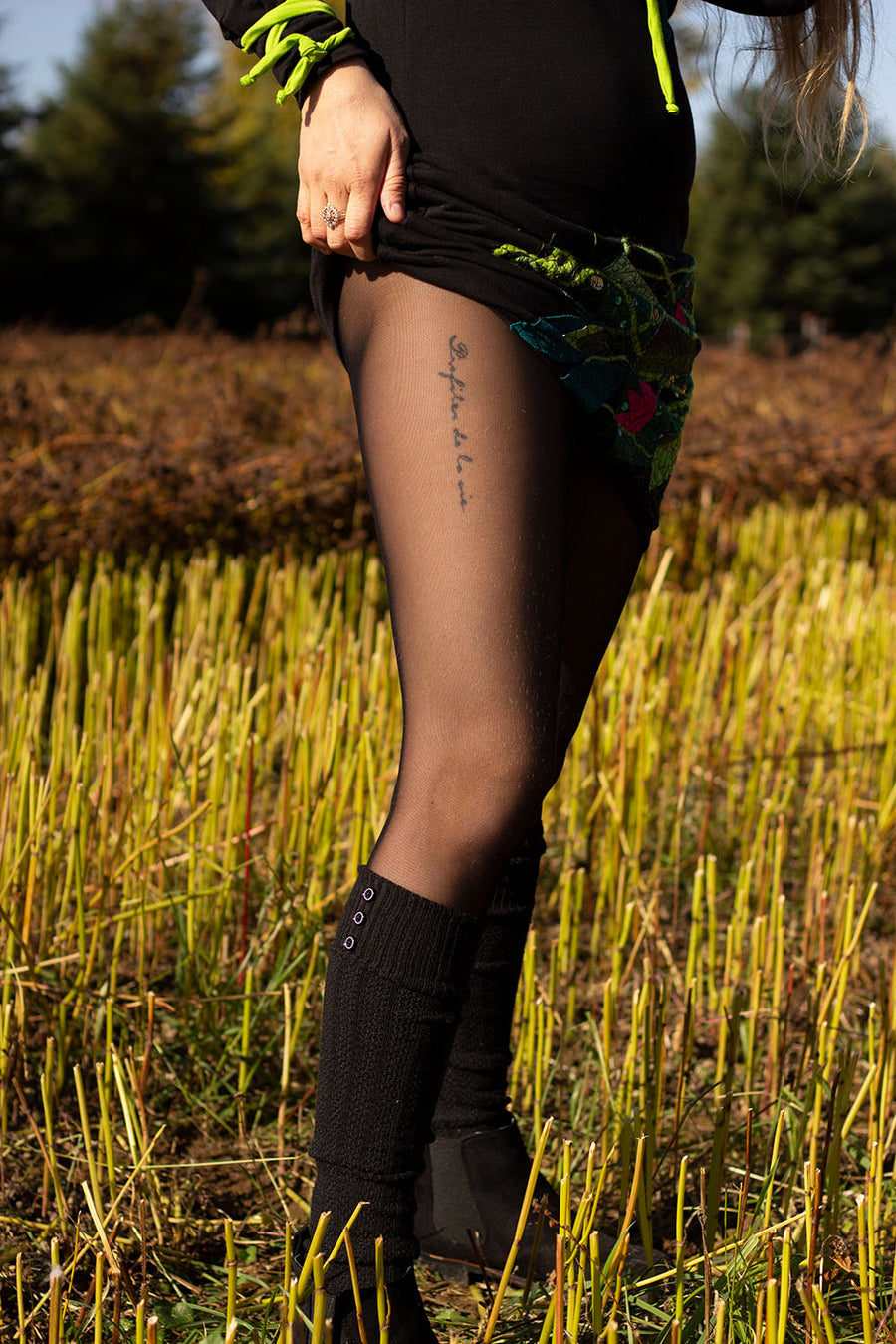 BAS COLLANT NOIR UNI TRANSPARENT