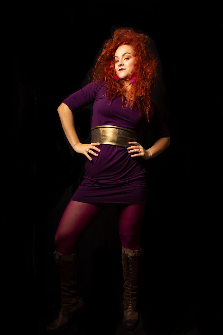 ROBE-TUNIQUE PRUNE DOS TRANSPARENT