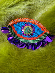 ÉPINGLETTE COULEUR VERTE ET ROSE